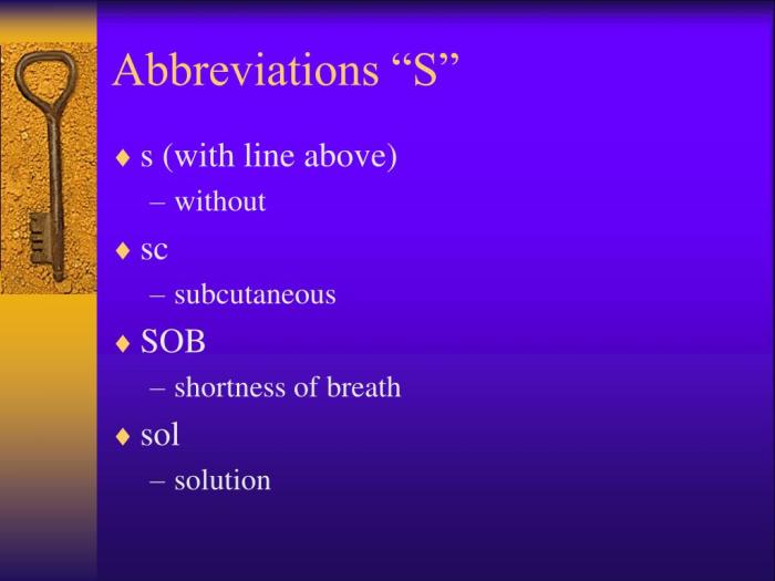 Medical abbreviations acronyms common occult